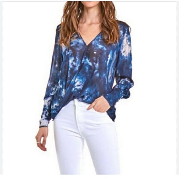 ALYX size medium long sleeve blue and white women’s dress top - Picture 1 of 11